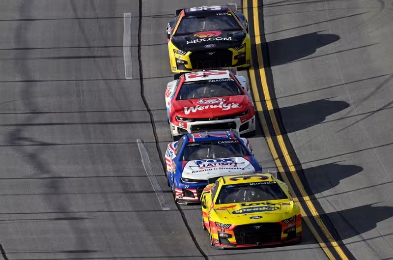 Ford Frenzy! McDowell Edges Out Busch For Talladega Pole